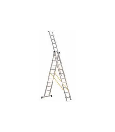 ESCALERA ALUM. TRANSFORMABLE 3Tramos 7+7+7 Ext. 4,50Mt