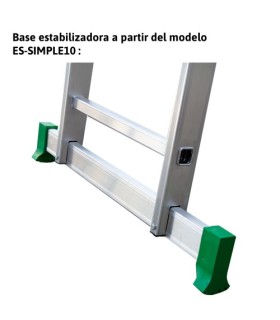 ESCALERA ALUM. TRANSF. 2 TRAMOS 10+10 PELDAÑOS