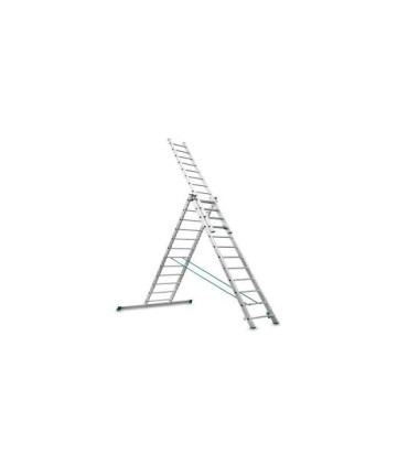 ESCALERA ALUMINIO TRANSF.3 TRAMOS 9+9+9 PELDAÑOS