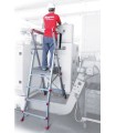 ESCALERA PLS-5 5 PELDAÑOS, PLATAFORMA REGULABLE EN ALTURA
