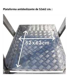 ESCALERA PLS-5 5 PELDAÑOS, PLATAFORMA REGULABLE EN ALTURA