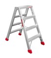 ESCALERA TIJERA DOBLE ALUM. 4+4 PELDAÑOS ANCHO ALTURA: TJO 2,5M PLEG 0,86MT