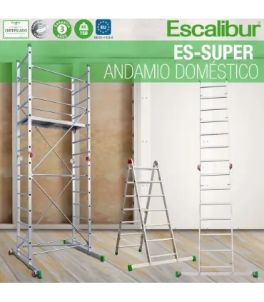 ANDAMIO ALUMINIO 2x7 SUPER BASE 500x1400 ALTO TRABAJO 4 METROS