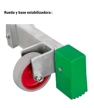 ANDAMIO ALUMINIO 2x7 SUPER BASE 500x1400 ALTO TRABAJO 4 METROS