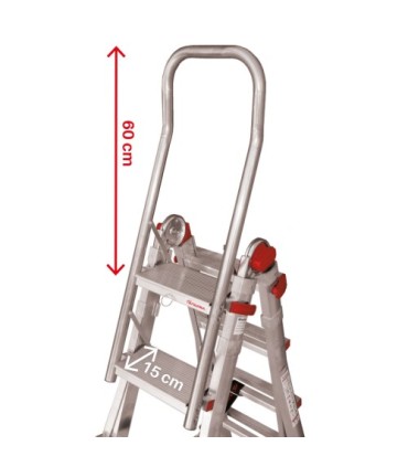 BARANDILLA SEGURIDAD C/ 2 PELDAÑOS PARA ESCALERA TELES