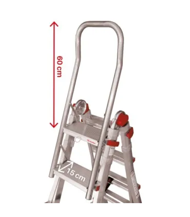 BARANDILLA SEGURIDAD C/ 2 PELDAÑOS PARA ESCALERA TELES