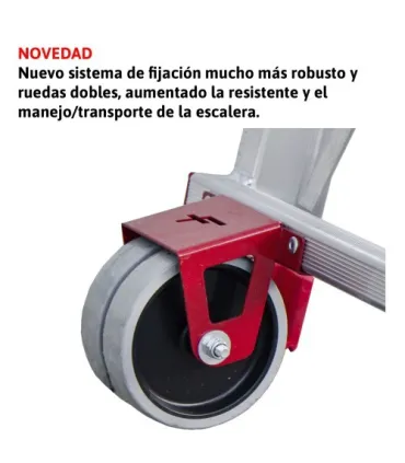 ESCALERA PLS-6 6 PELDAÑOS, PLATAFORMA REGULABLE EN ALTURA