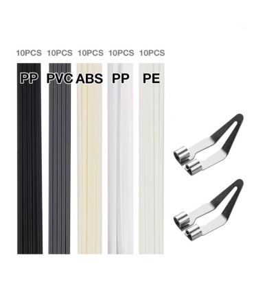 KIT 52 VARILLA SOLDAR PLASTICOS PP PE ABS PVC, CON APLICADOR PARA PISTOLA