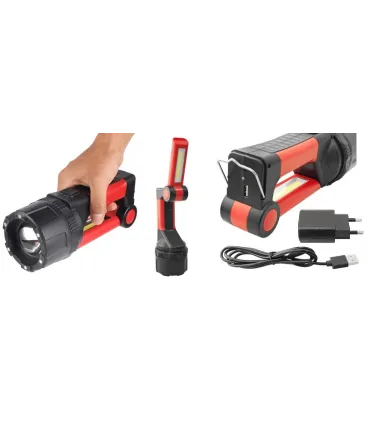 LINTERNA MULTIFUNCION LED 3,5+3W RECARGABLE 20.146