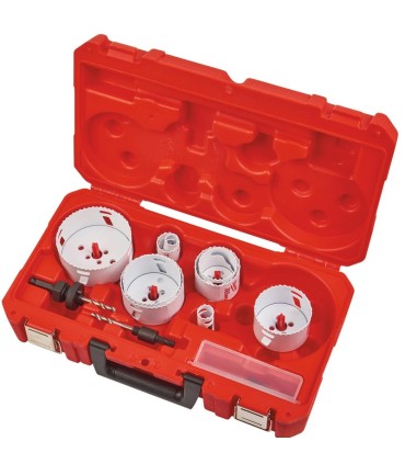 KIT 7 CORONA MILWAUKEE BIMETAL+2 HUSILLO+BROCAS RECAMBIO Ø16-64mm