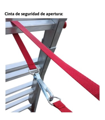 ESCALERA TELESCOPICA TIJERA 2,40m PLEGADA 1,5m ESTIR.5,20m