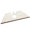 PAQ. 10 CUCHILLA P/CUTER MINI 61 X 19mm CON AGUJERO CENTRAL