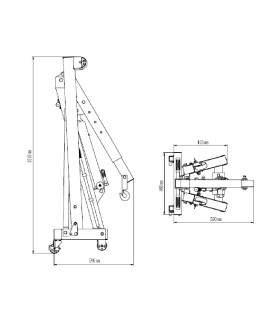 GRUA PLEGABLE 1.000KG ECO