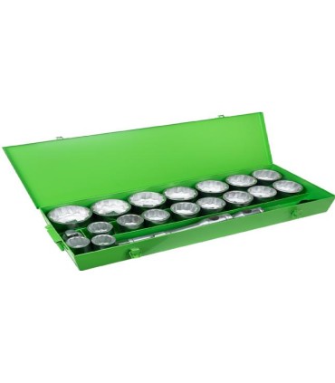 JUEGO LLAVES VASO 1"-22 PCS JBM 36-80MM HEX