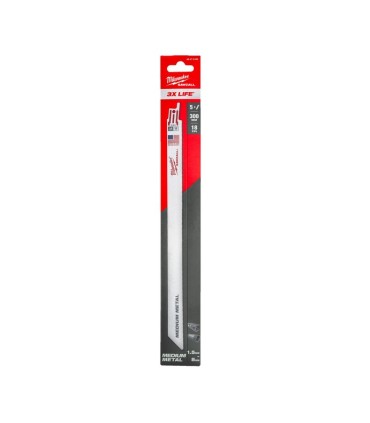 PAQ. 5 HOJAS SIERRA SABLE 300mm LC250mm 18TPI METAL FINOS