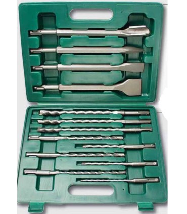 KIT 9 BROCAS+4 CINCELES SDS PLUS