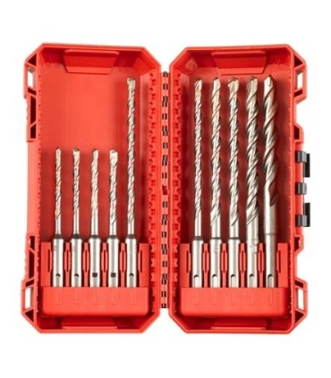 ESTUCHE PACKOUT MILWAUKEE 10 BROCAS SDS-PLUS 2 FILOS