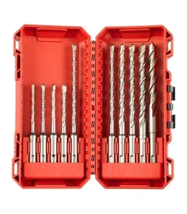 ESTUCHE PACKOUT MILWAUKEE 10 BROCAS SDS-PLUS 2 FILOS