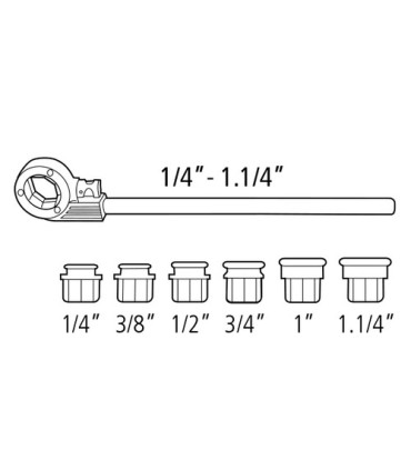 CONJUNTO ROSCADOR SUPER-EGO 1/2-1"1/4 BSPT-D
