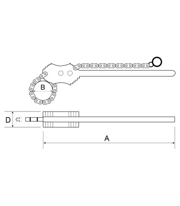 LLAVE DE CADENA 6" Ø 200MM L 915MM