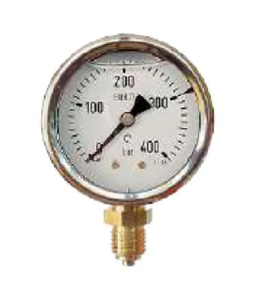 MANOMETRO RADIAL GLICERINA 0/400 BAR INOX.  Ø 68- R1/4G