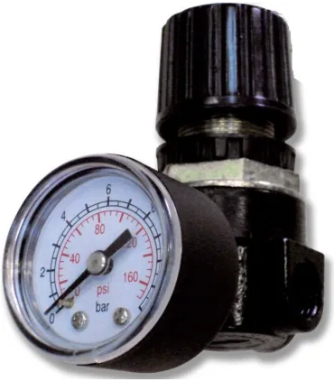 REGULADOR COMPRESOR PEQUEÑO  1/4" C/RELOJ