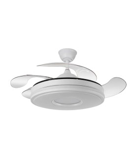 VENTILADOR TECHO LUZ+ ASPAS DESPLEGABLES 49-108cm