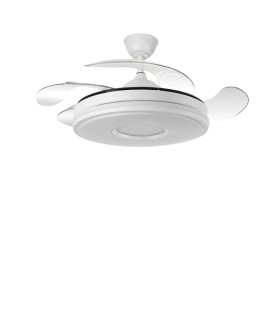 VENTILADOR TECHO LUZ+ ASPAS DESPLEGABLES 49-108cm