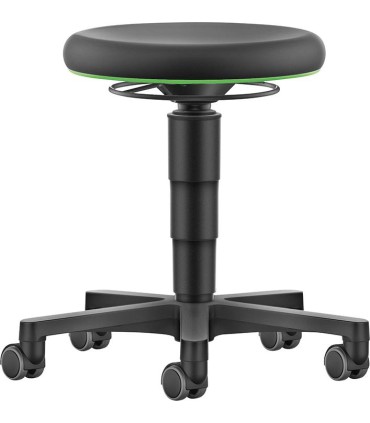 TABURETE SILLA DE TRABAJO, CON RUEDAS, BASE ESPUMA, ALTO 450-650mm