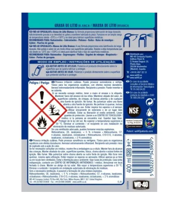 WD-40 Specialist Grasa Blanca de Litio 400ml
