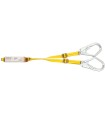 AMARRE DOBLE CINTA REGULABLE 1,5-2m C/ABSORBEDOR+GANCHOS