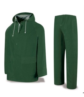 TRAJE IMPERMEABLE VERDE C/SOPORTE TL
