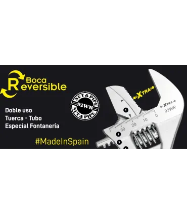 LLAVE INGLESA 92WR/CE REVERSIBLE 8" 200mm Cap.34mm