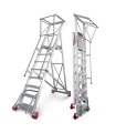 ESCALERA ALUMINIO ALMACEN 4 PELDAÑOS ALT. TRABAJO 2,78Mt. PLEGABLE