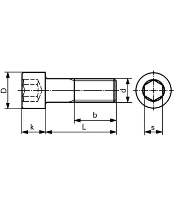 M10X250 TORNILLO ALLEN DIN 912 12.9 NEGRO