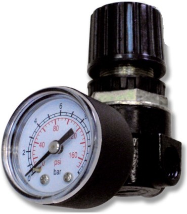REGULADOR COMPRESOR PEQUEÑO  1/4" C/RELOJ