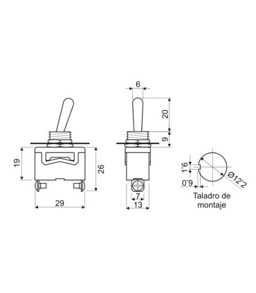 INTERRUPTOR MAQ 3 POLOS - 3 POSICIONES 252