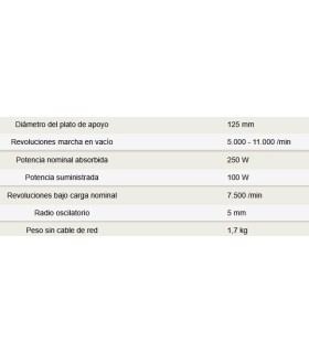 LIJADORA EXCENTRICA ELECTR. SXE325 INTECMETABO