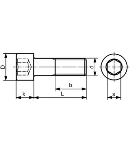M8X30 TORNILLO ALLEN DIN 912 12.9 NEGRO