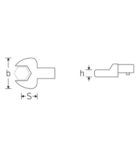 BOCA ABIERTA INSERTABLE LL.DINAMOMETRICA 14x18 32mm