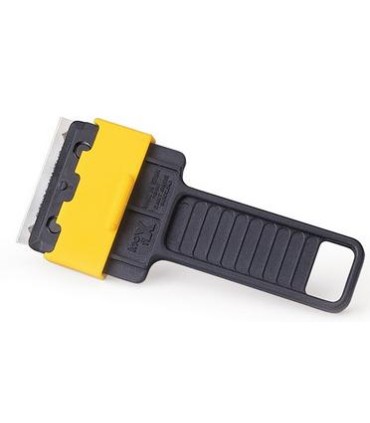 RASQUETA PLAST INOFIX NEGRO-AMARILLO