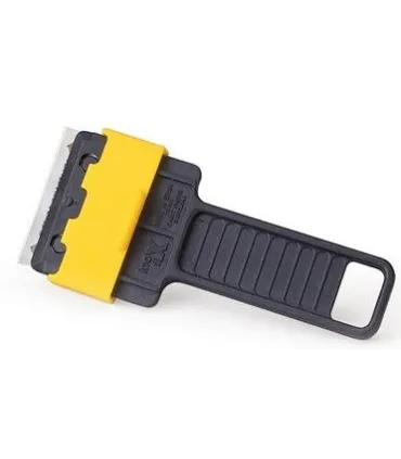 RASQUETA PLAST INOFIX NEGRO-AMARILLO