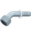 HEMBRA GIRATORIA ORFS 45° ASIENTO PLANO 1" 14H UNF DN 5/8"