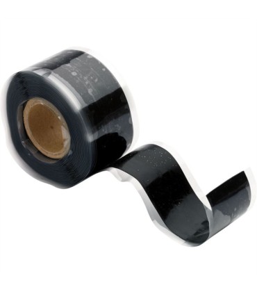 ROLLO CINTA REPARACION SILICONA AUTOSOLDABLE NEGRA 25mm x 10m