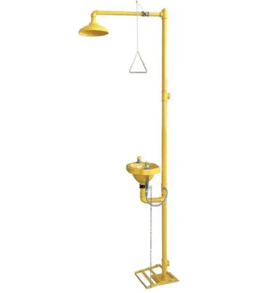 DUCHA Y LAVAOJOS COLUMNA CON PEDAL