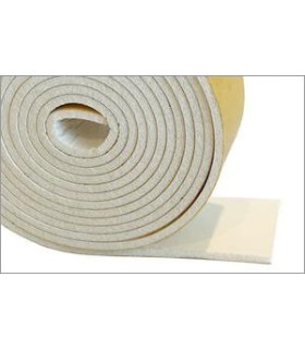 MT.PERFIL SILICONA ATOXICA BLANCA CEL 8ShA C/ ADHESIVO 25x10mm
