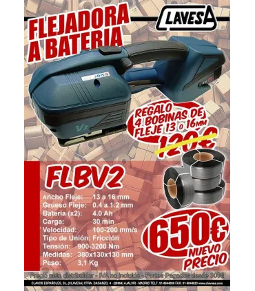 FLEJADORA A BATERIA FLGK-V2 CLAVESA CON 4 BOBINAS