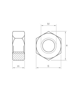 TUERCA DIN 934 CAL. |8| ZINCADA M-14 P200