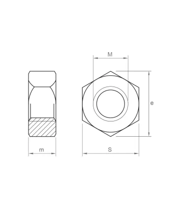 TUERCA DIN 934 CAL. |8| ZINCADA M-14 P200