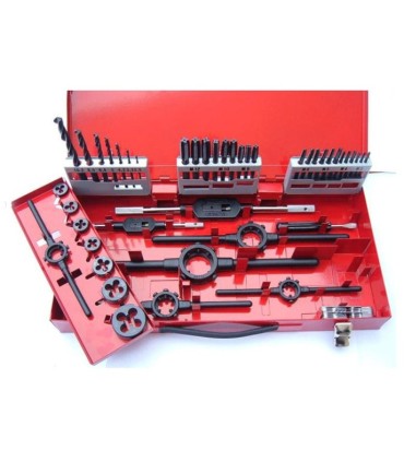 SET 35pcs JUEGOS MACHO+COJINETE+BROCA HSS M3-M12 VAPORIZADOS
